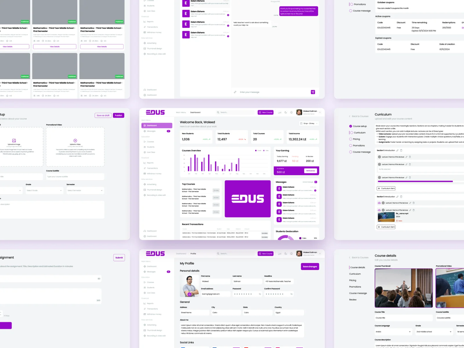 Edus - Teacher Dashboard - Image 2