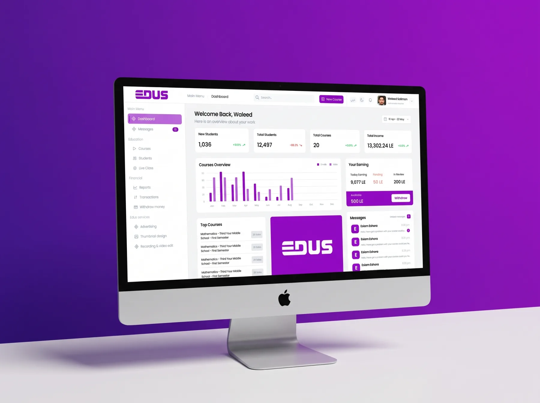 Edus - Teacher Dashboard